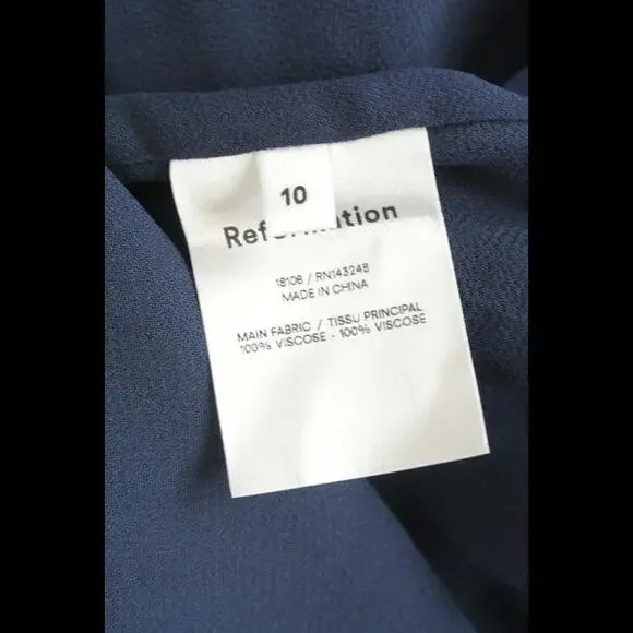 NEW, REFORMATION Galena Long Sleeve Midi Dress In Petit Jardin SZ 10 #RF243 - Picture 5 of 6